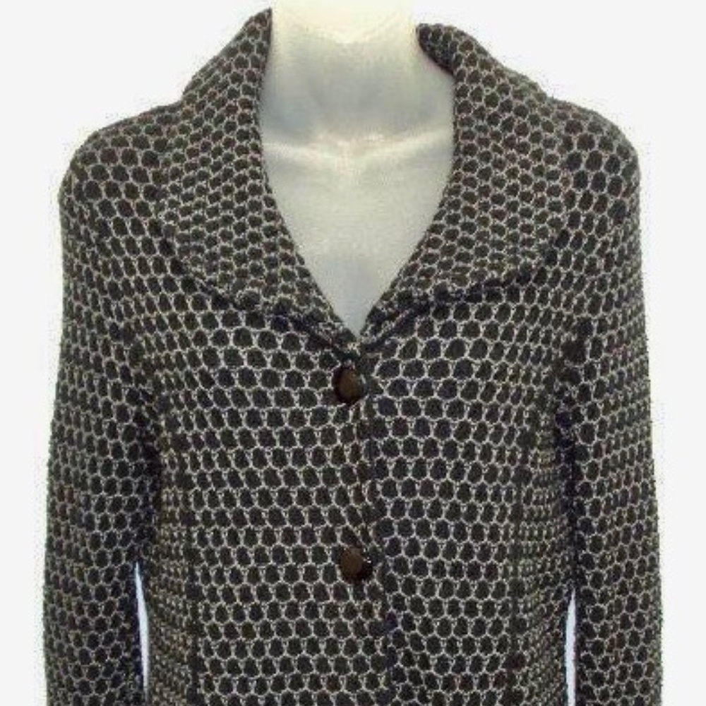 Pendleton Black/Gray Button Up Long Slv Sweater J… - image 1